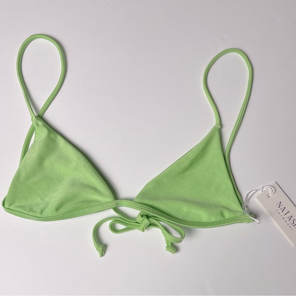 NWT Natasia Reemi Bikini Top in Lime Green Size Small - Picture 4 of 6